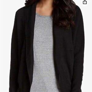 James Perse Black Collared Open Shawl
Cardigan Jacket